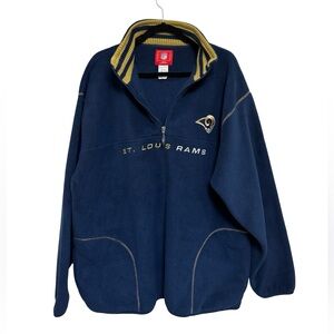 Vintage Men’s NFL St. Louis Rams Quarter Zip Pullover Fleece - Size XL